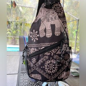 Elegant Elephant Print Backpack